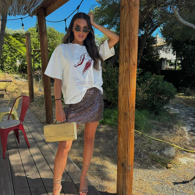 Jupe St-Tropez à Sequins